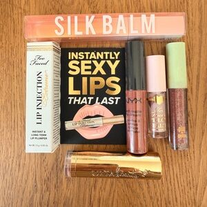 HUGE LIP LOT! Too Faced Huda NYX Ulta Pixi NWT